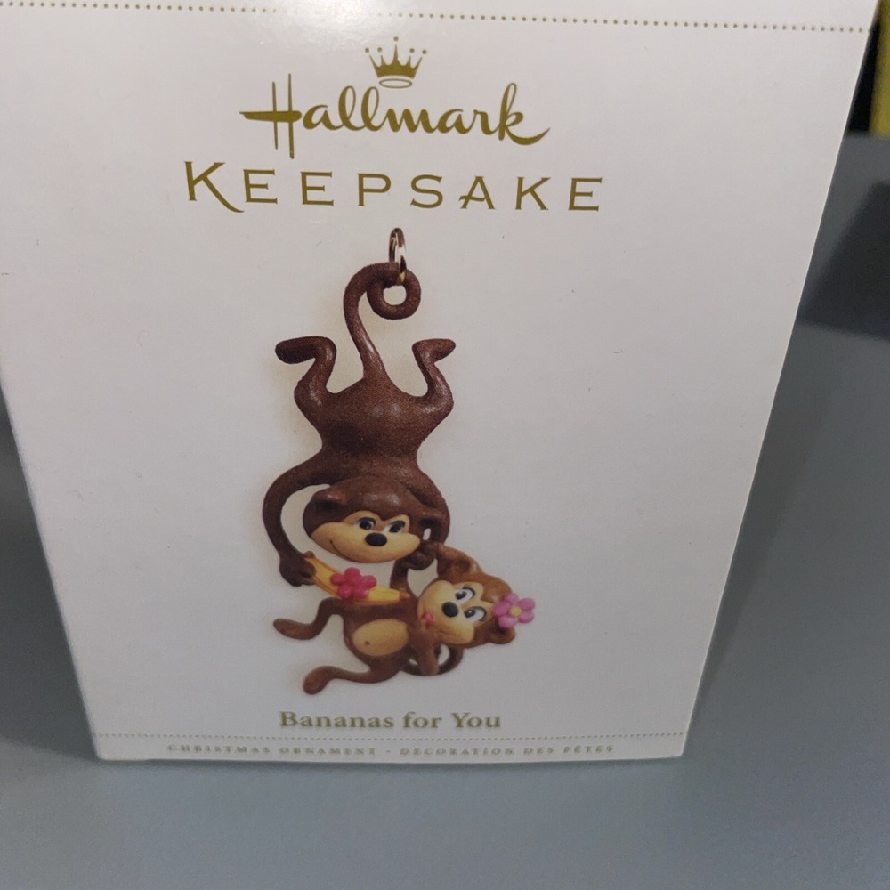 2006‎ Hallmark Keepsake Bananas For You Monkey Ornaments New